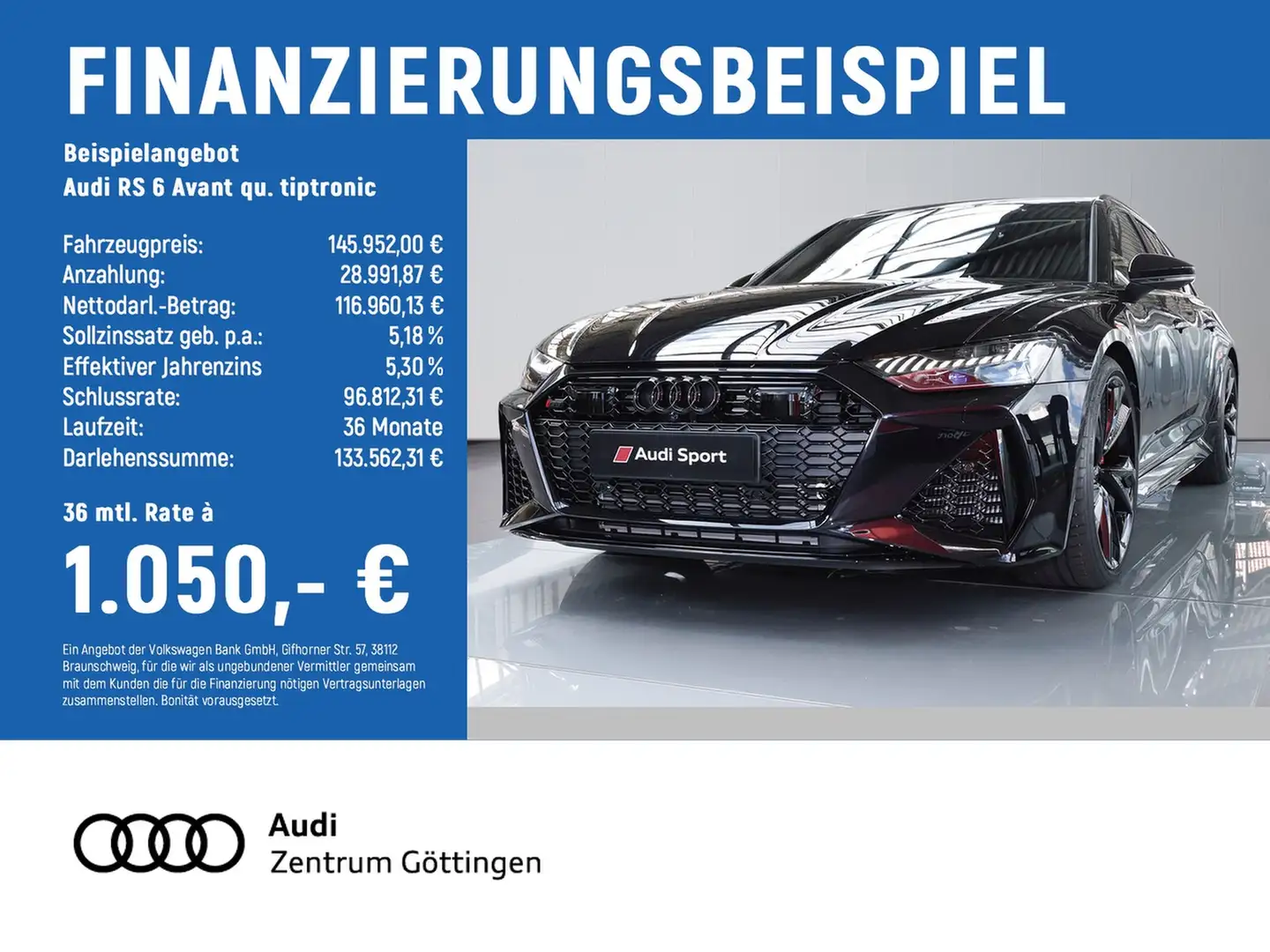 Audi RS6 RS 6 Avant qu. tiptronic AHK+PANO+St.Hz.+HEAD UP Schwarz - 2