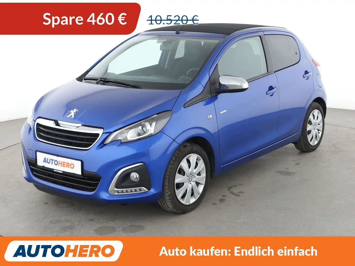 Peugeot 108 1.0 VTi TOP Style*FALTDACH*CAM*SHZ*KLIMA* Blau - 1