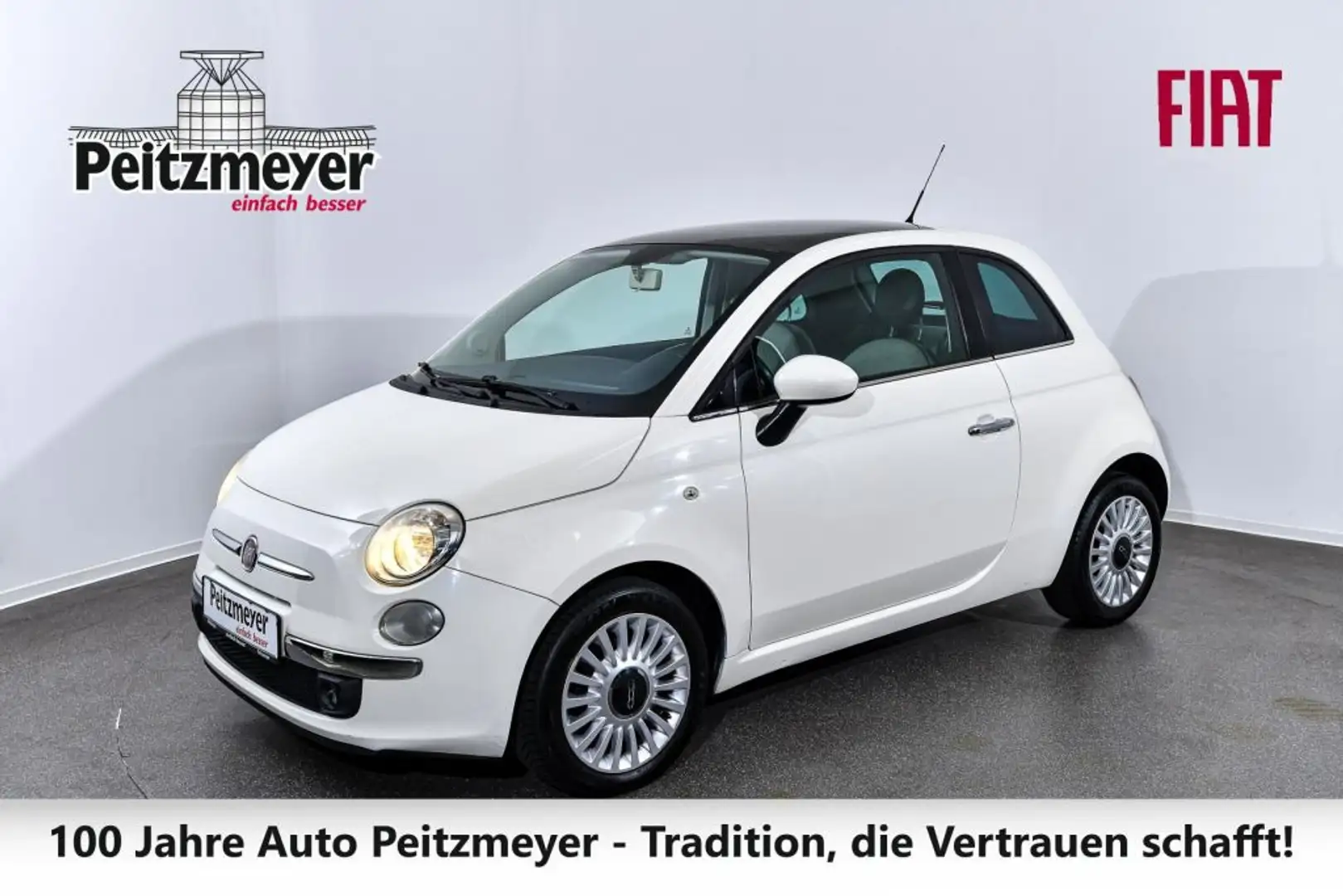 Fiat 500 1.2 Lounge Blanc - 1