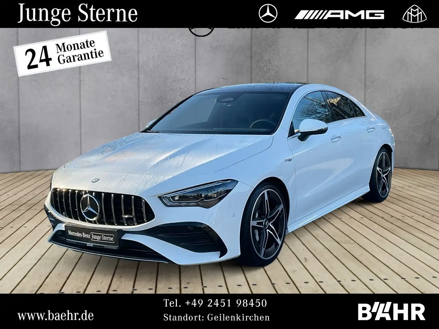 Mercedes-Benz CLA 35 AMG CLA 35 4M Coupé MBUX/Multibeam/Pano/RFK/LMR-19" Weiß - 1