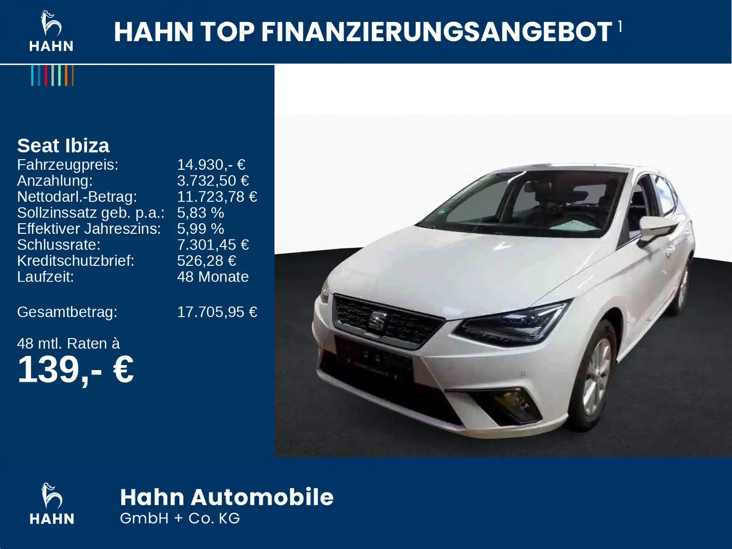 SEAT Ibiza 1.0TSI DSG Style LED Navi Sitzhzg CAM GRA Weiß - 2