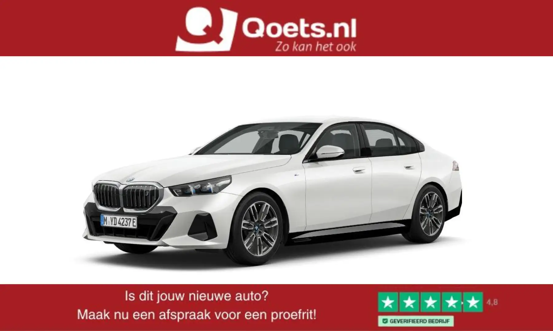 BMW i5 eDrive40 84 kWh M Sport - Trekhaak - Elektrisch ve Wit - 1