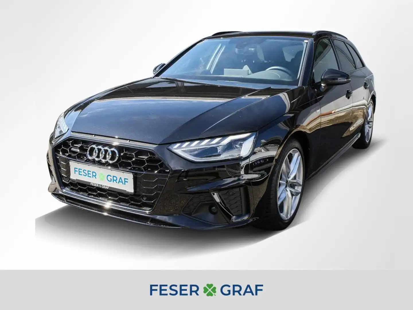 Audi A4 Av. 45 TFSI qu. 2x S line AHK LED Navi Sitzh. Zwart - 1