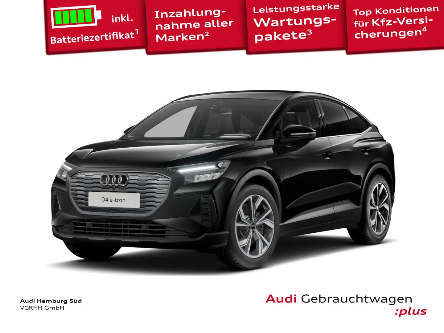 Audi Q4 e-tron Q4 Sportback 45 e-tron S LINE/W-PUMPE/AHK/LM20 Schwarz - 1