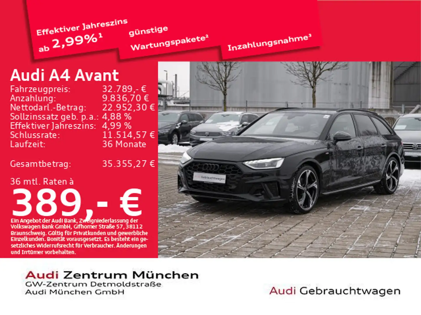 Audi A4 35 TFSI S tronic S line competition Vir Schwarz - 1