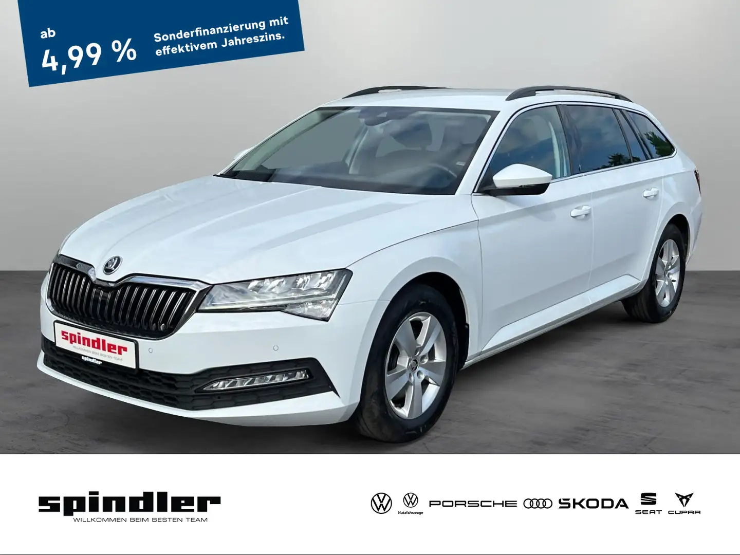 Skoda Superb Combi Ambition 2.0 TDI DSG / LED,ACC, AHK Blanc - 1