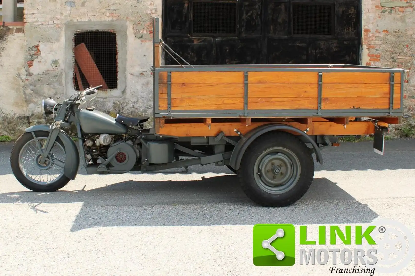 Moto Guzzi Ercole Motocarro 3 ruote cassone in legno Gri - 2