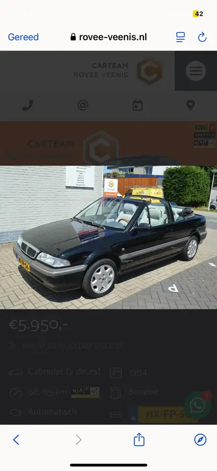 Rover 216i Cabriolet, foto 4