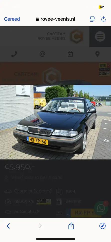 Rover 216i Cabriolet, foto 2