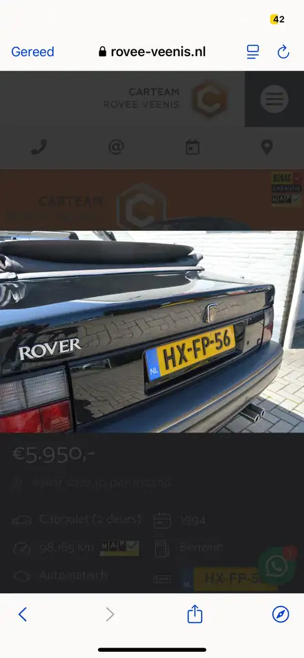 Rover 216i Cabriolet, foto 6