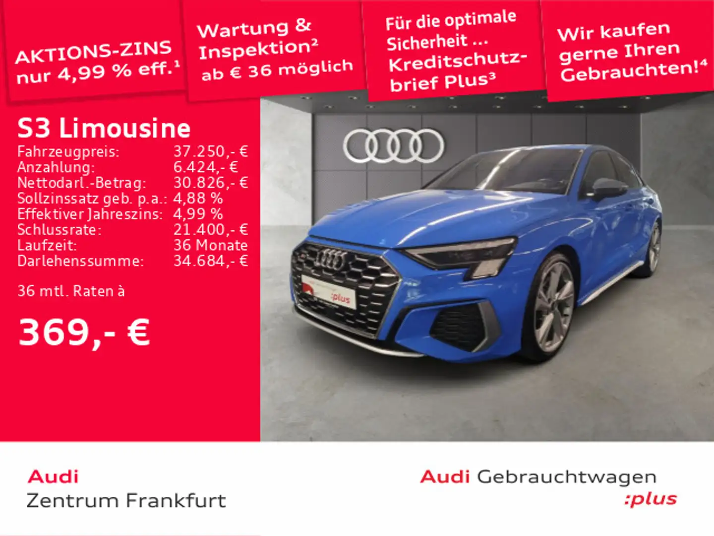 Audi S3 TFSI quattro S tronic Matrix-LED Na Bleu - 1
