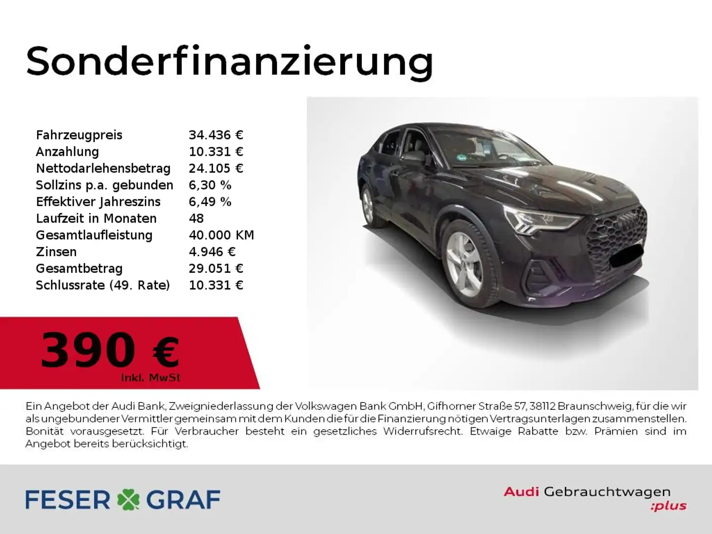 Audi Q3 Sportback 35 TDI qu LED,Navi,AHK,Sitzhzg Schwarz - 1