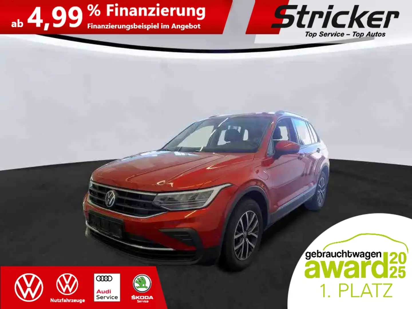 Volkswagen Tiguan Life 1.4TSI eHybrid 308,-ohne Anzahlung Navi AHK Rot - 1