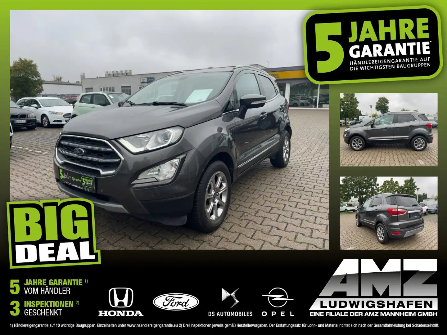 Ford EcoSport 1.0 EcoBoost Titanium Navi+SHZ+Winterp. Gris - 1
