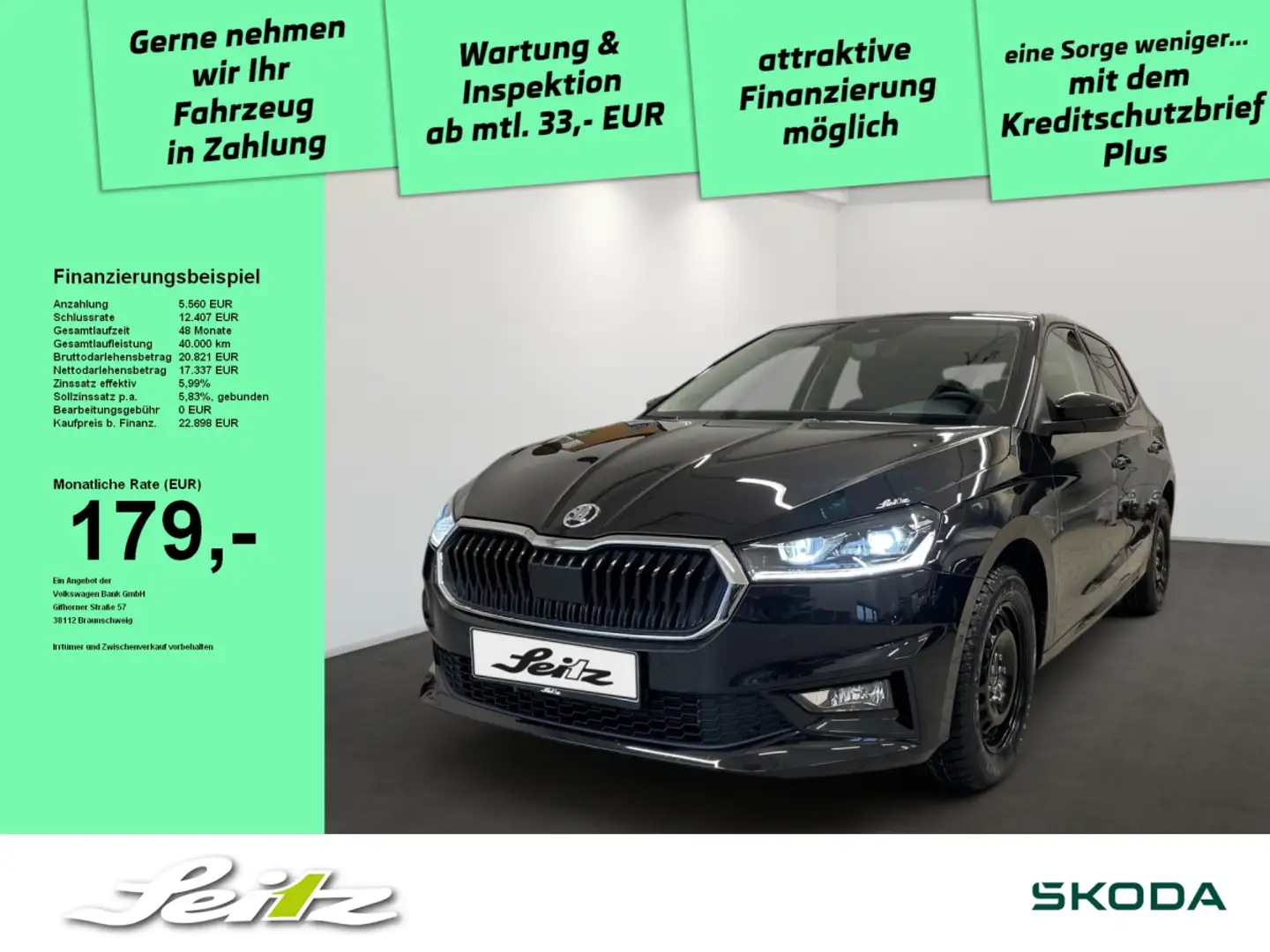 Skoda Fabia 1.0 TSI Drive *LED*KAMERA*SITZH* Schwarz - 1