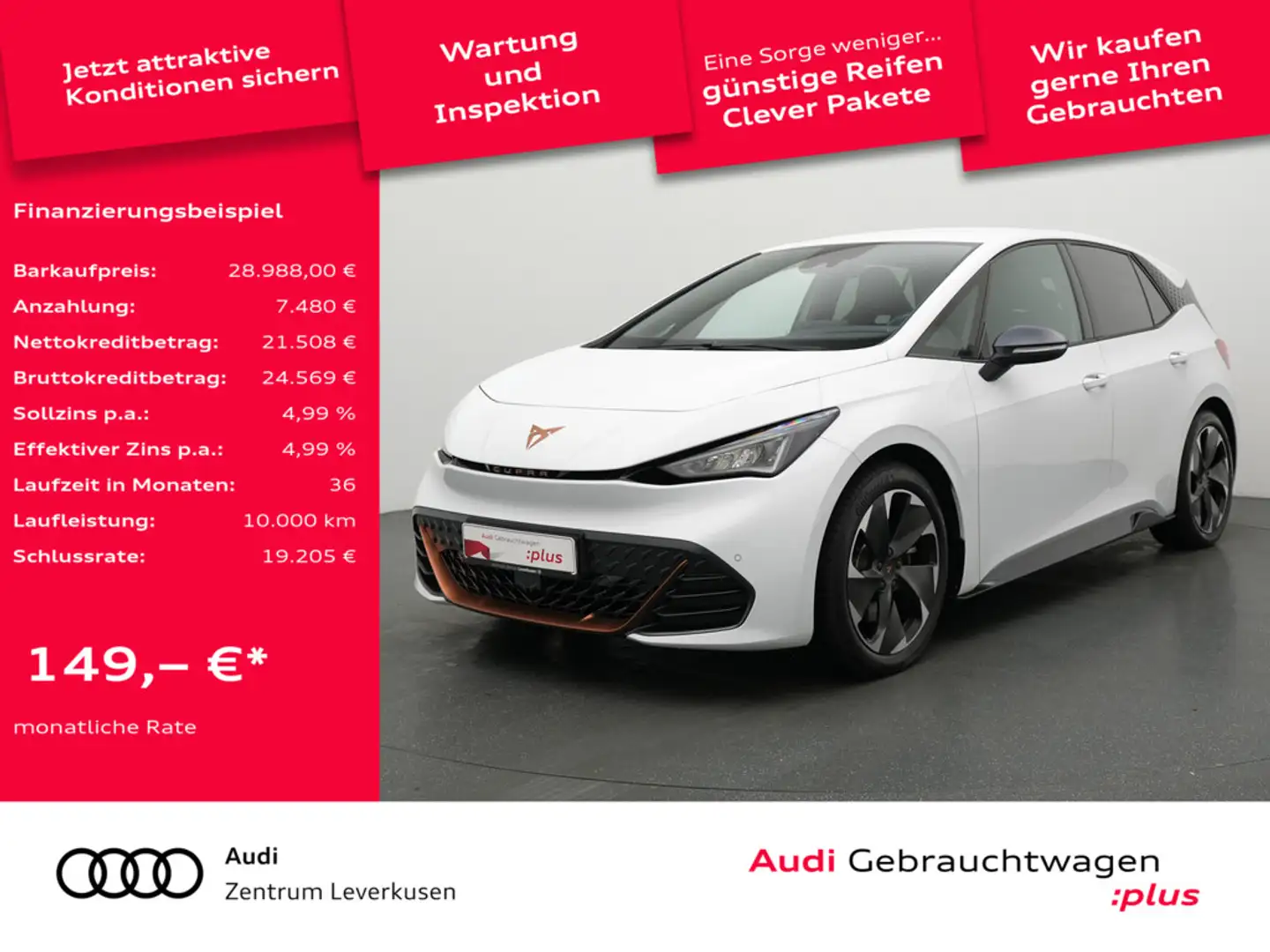 CUPRA Born 170 kW PDC CARPLAY VIRT KAM SHZ NAVI ACC Schwarz - 1