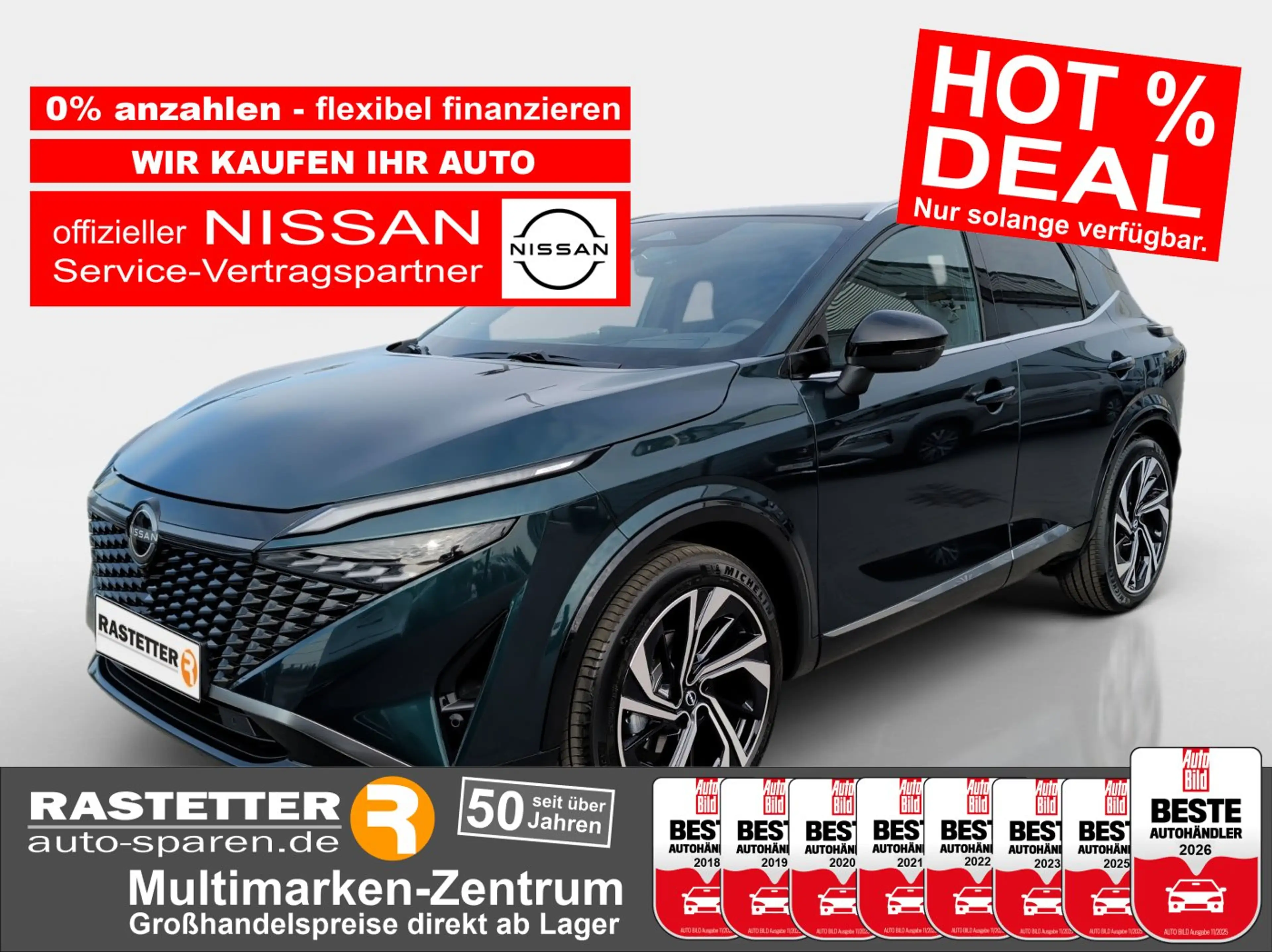 Nissan Qashqai 4x4 tekna+Plus Leder+Pano+20Z+BOSE+Matrix+Navi+Mas