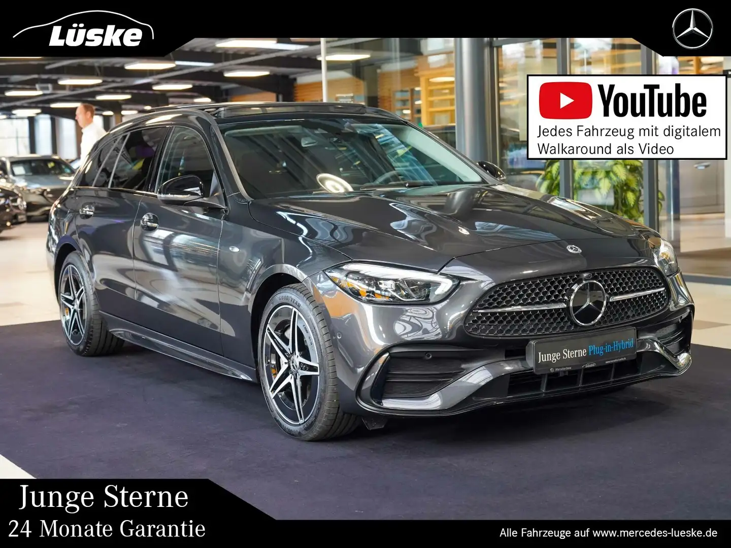 Mercedes-Benz C 300 C 300 e T AMG Line Night Fahrassistenz Pano DAB Grau - 1