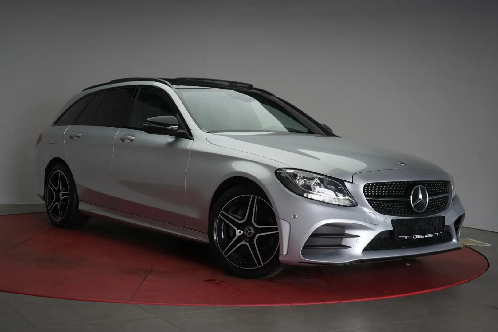 Mercedes-Benz C 200 d T 9G-Tronic AMG Navi/Temp/Pano/Burmester Silber - 1