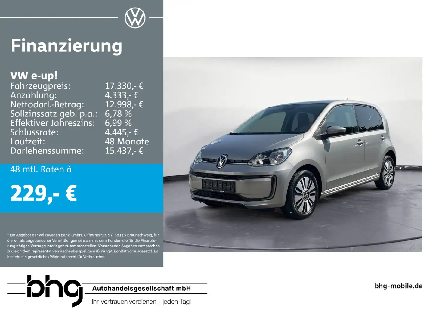 Volkswagen e-up! 1-Gang-Automatik Silber - 1