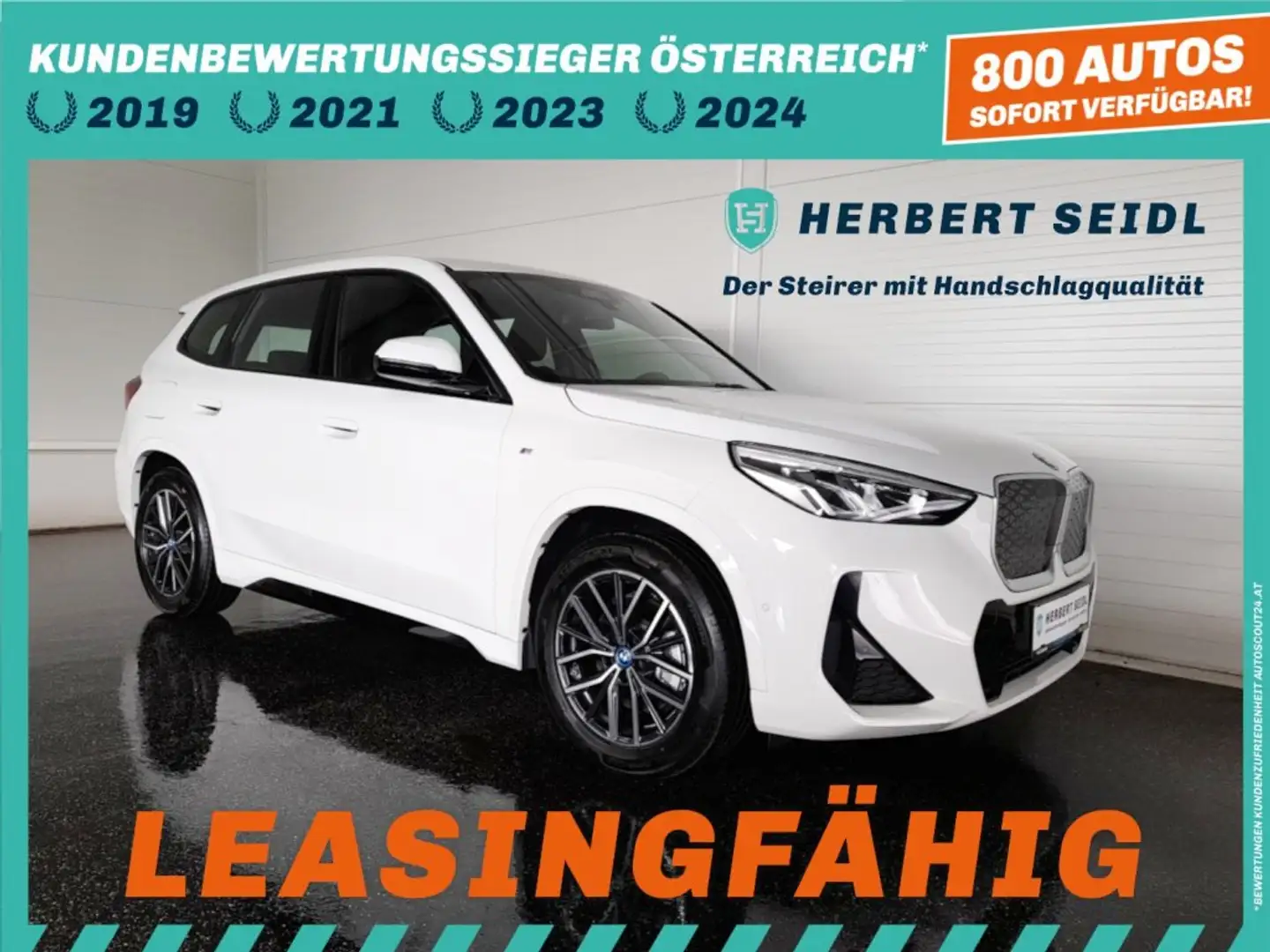 BMW iX1 30e M-SPORT 4x4 Aut. *VOLL LED / NAVI / WIDESCREEN DISPLAY / 18 ZOLL / KAMERA / E-KLAPPE / 2-ZONEN-KLIMA* Weiß - 1