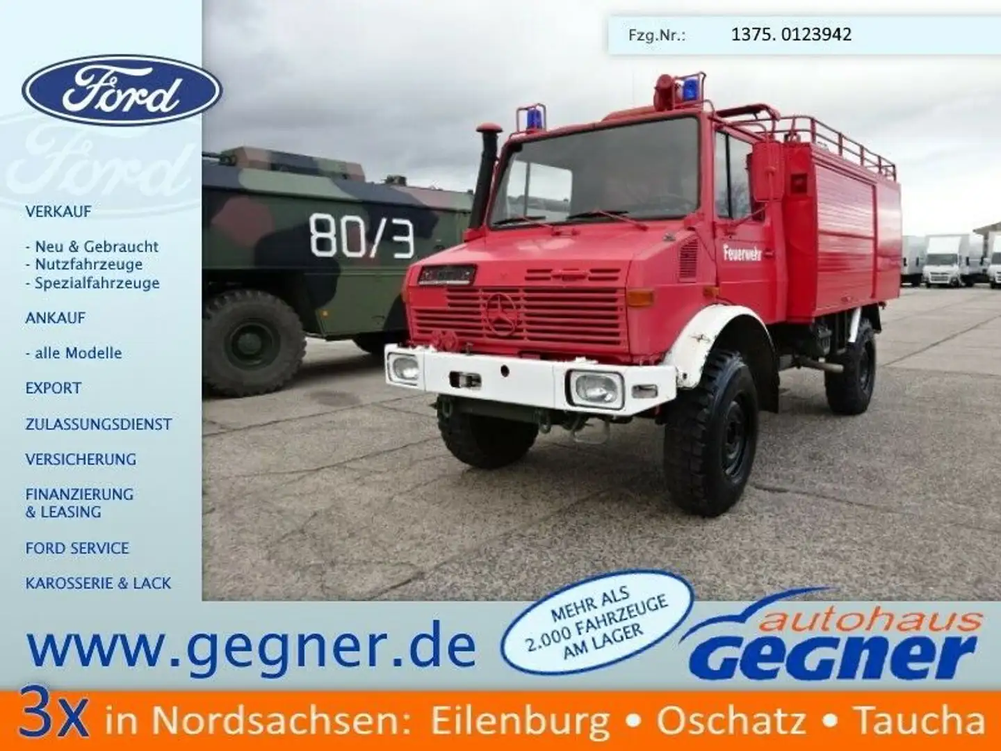 Unimog U1300L Feuerwehr Gerätewagen Red - 1