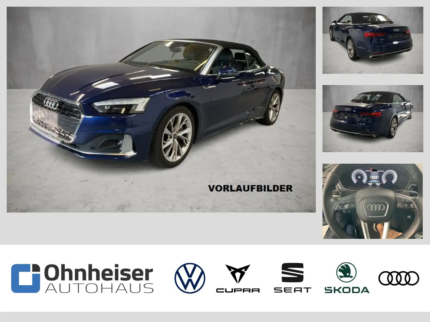 Audi A5 Cabriolet 2.0 TFSI advanced Matrix*Kamera*SHZ*V Blau - 1
