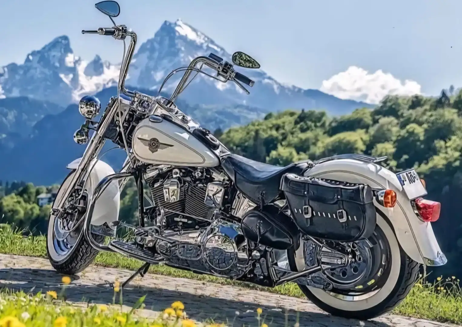 Harley-Davidson Fat Boy FLSTF Blanco - 1