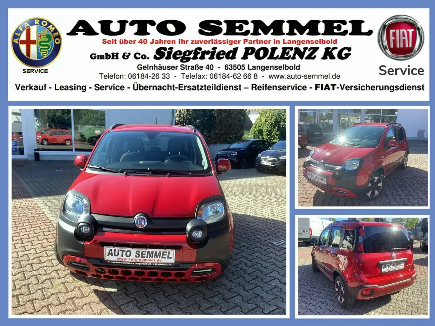 Fiat Panda 1.0 Mild Hybrid Red Cross Rot - 1