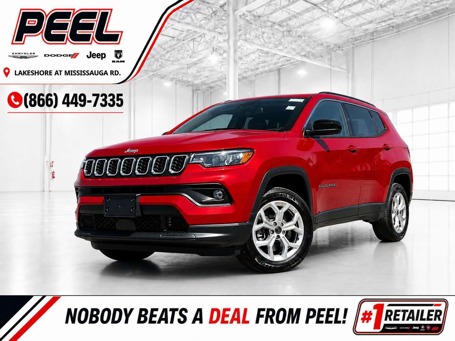 Red 2025 Jeep Compass SUV / Crossover  8-Speed Automatic