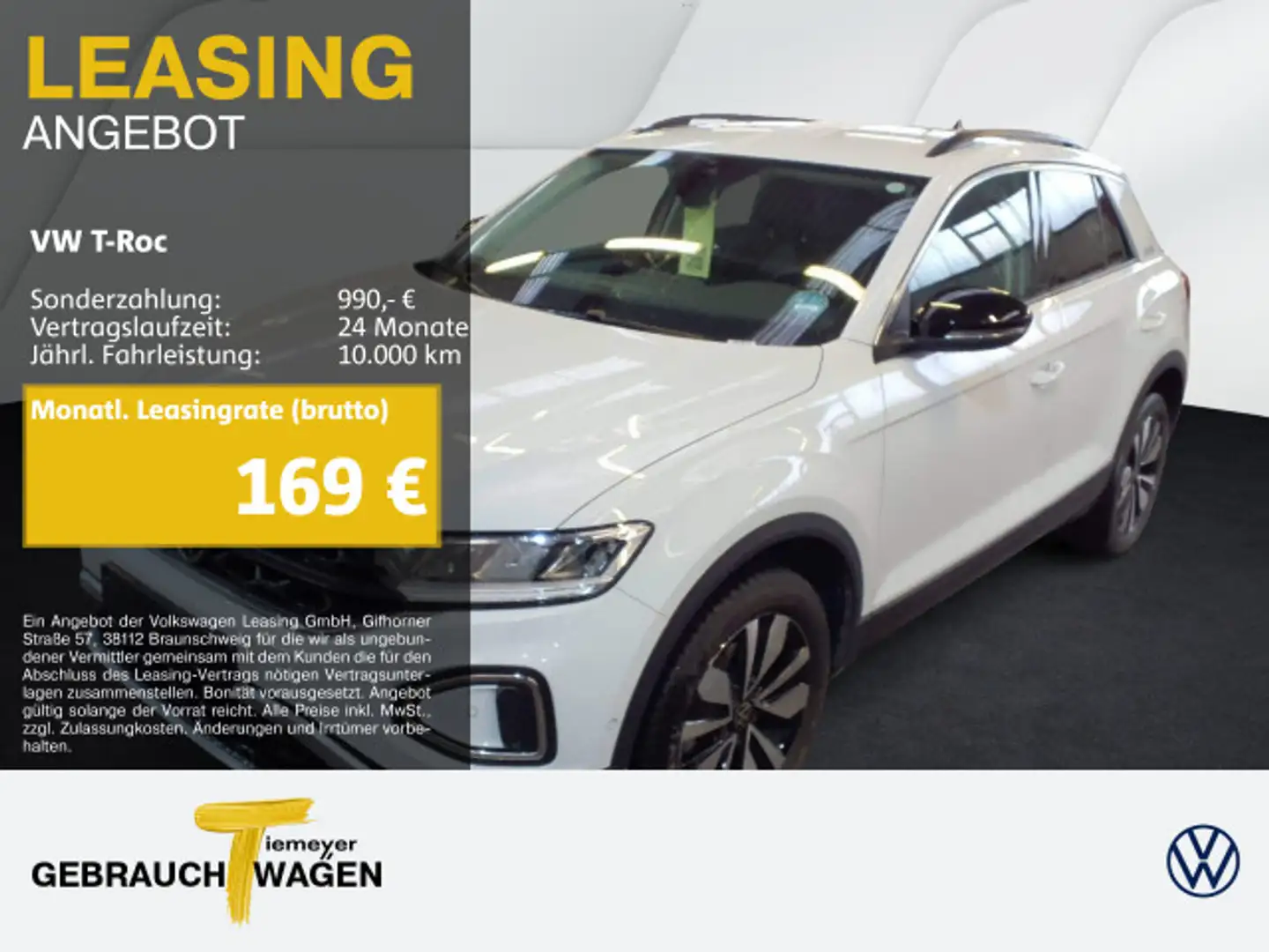 Volkswagen T-Roc 1.0 TSI GOAL LM17 NAVI SITZH LED Weiß - 1