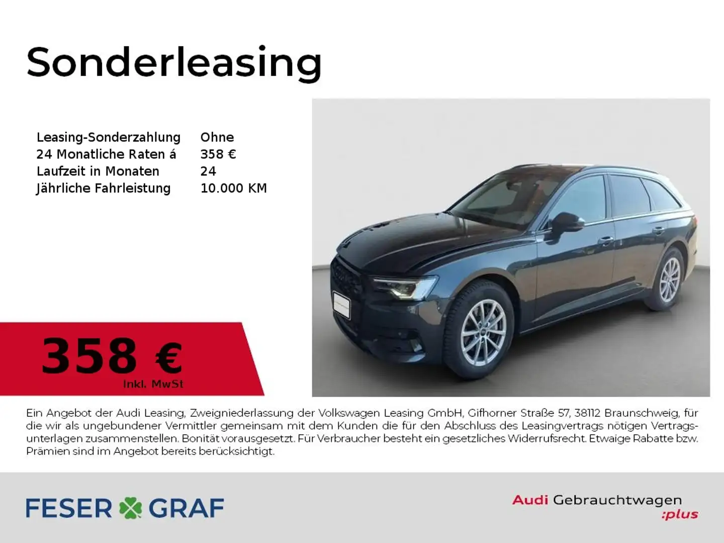 Audi A6 Avant 35 TDI Matrix/Pano/ACC/AHK/Memory/19 Zoll Grau - 1