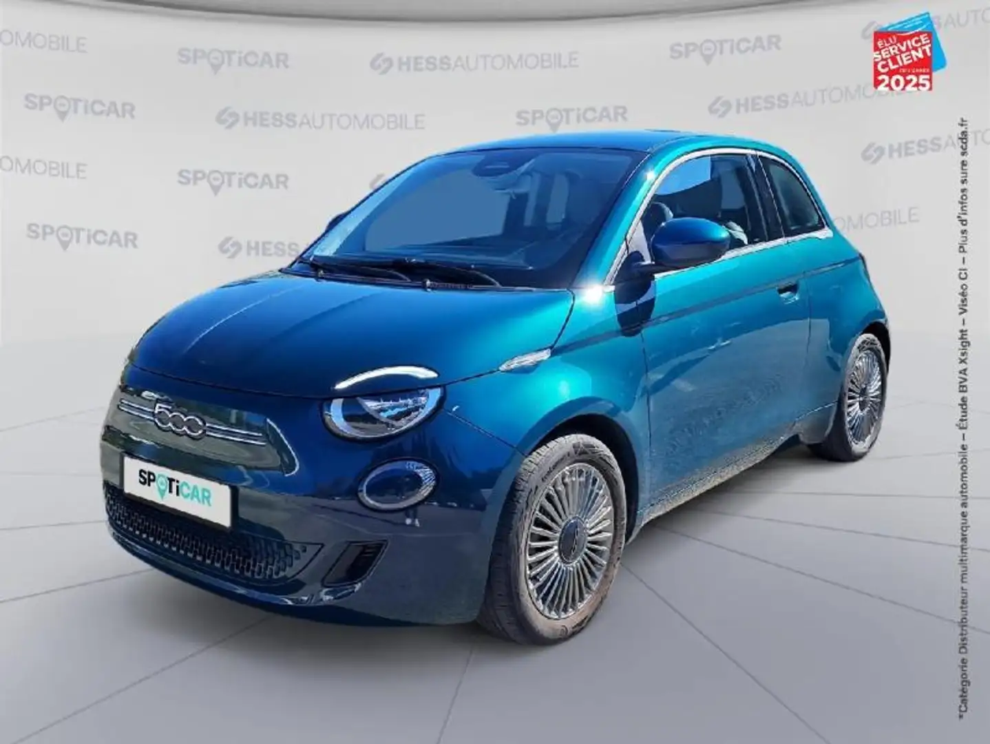 Fiat 500 e 118ch Icône Sieges chauf GPS Camera Vert - 1