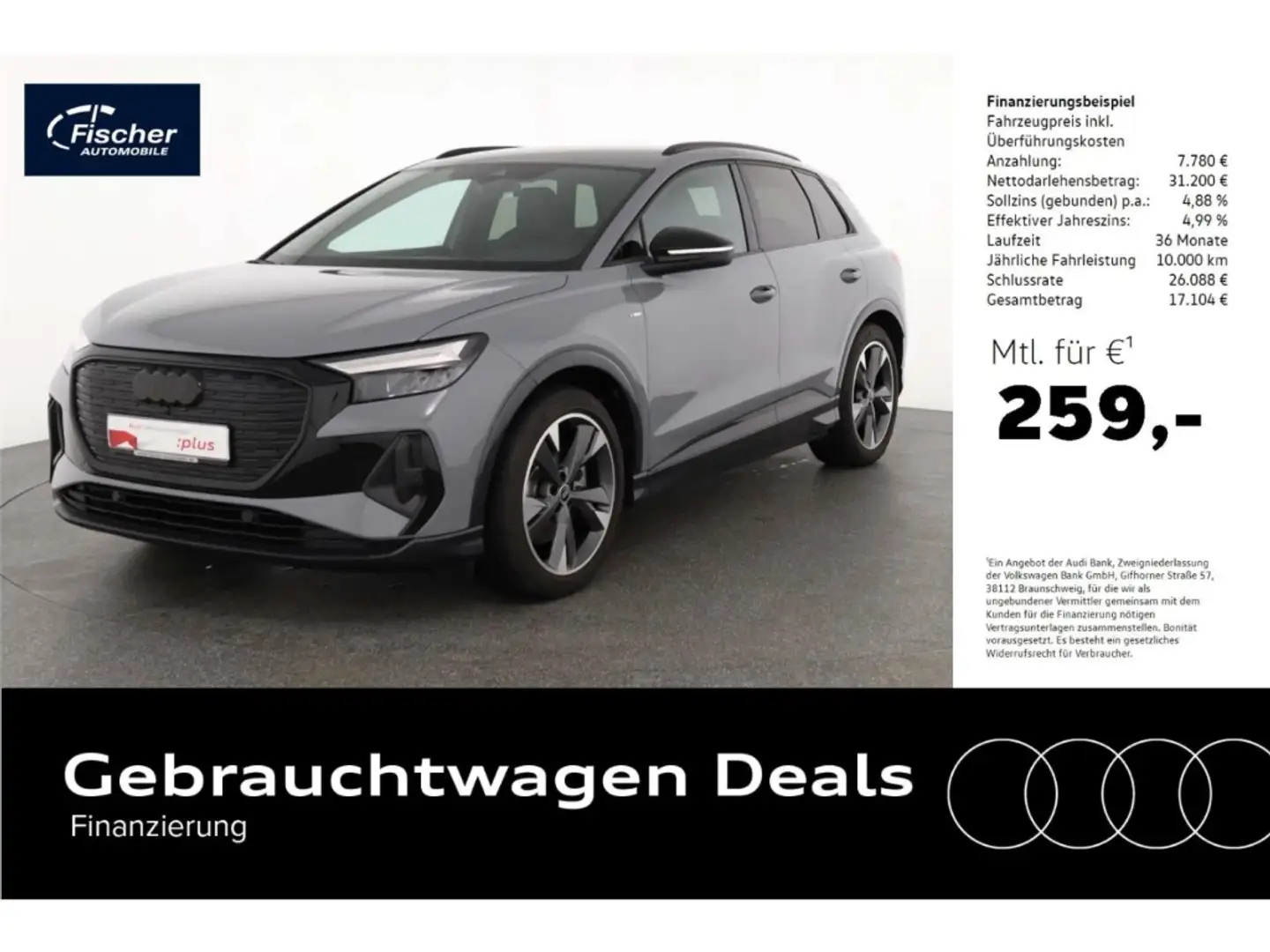 Audi Q4 e-tron 40 LP: 63.200,-/ SONOS Premium Soundsystem Szary - 1