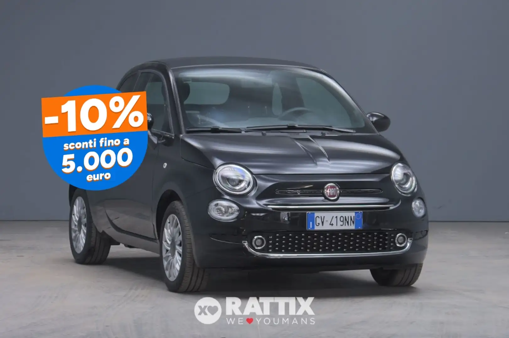 Fiat 500C 1.0 Hybrid 70CV Dolcevita Nero - 1
