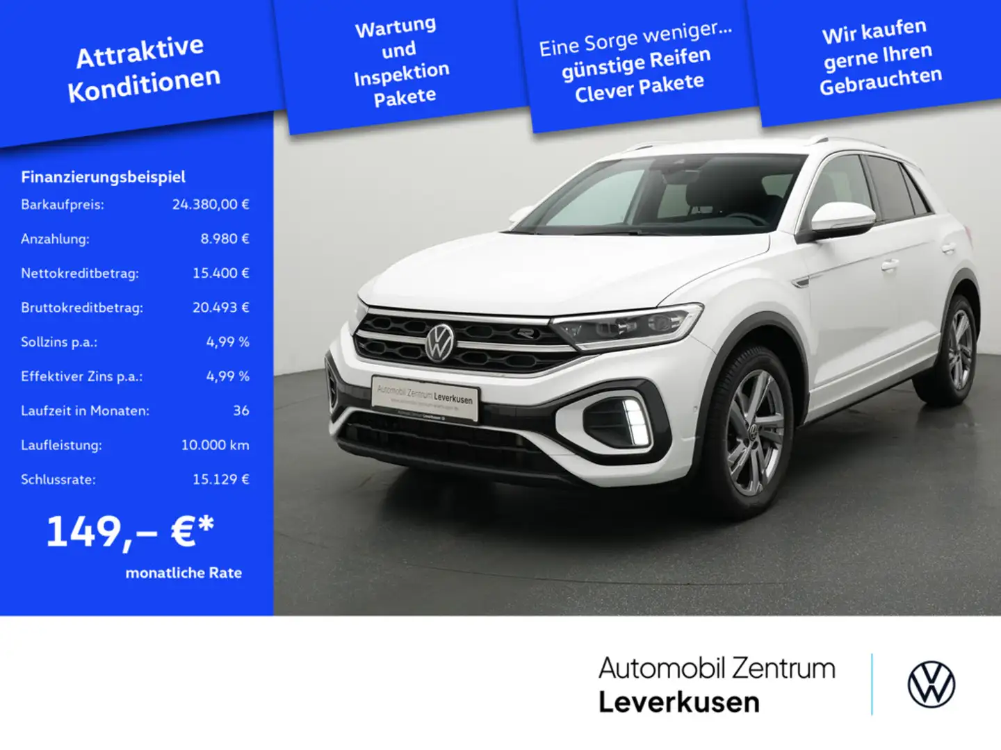 Volkswagen T-Roc R-Line DSG SHZ LED PDC AHK KAM VIRT ACC Schwarz - 1