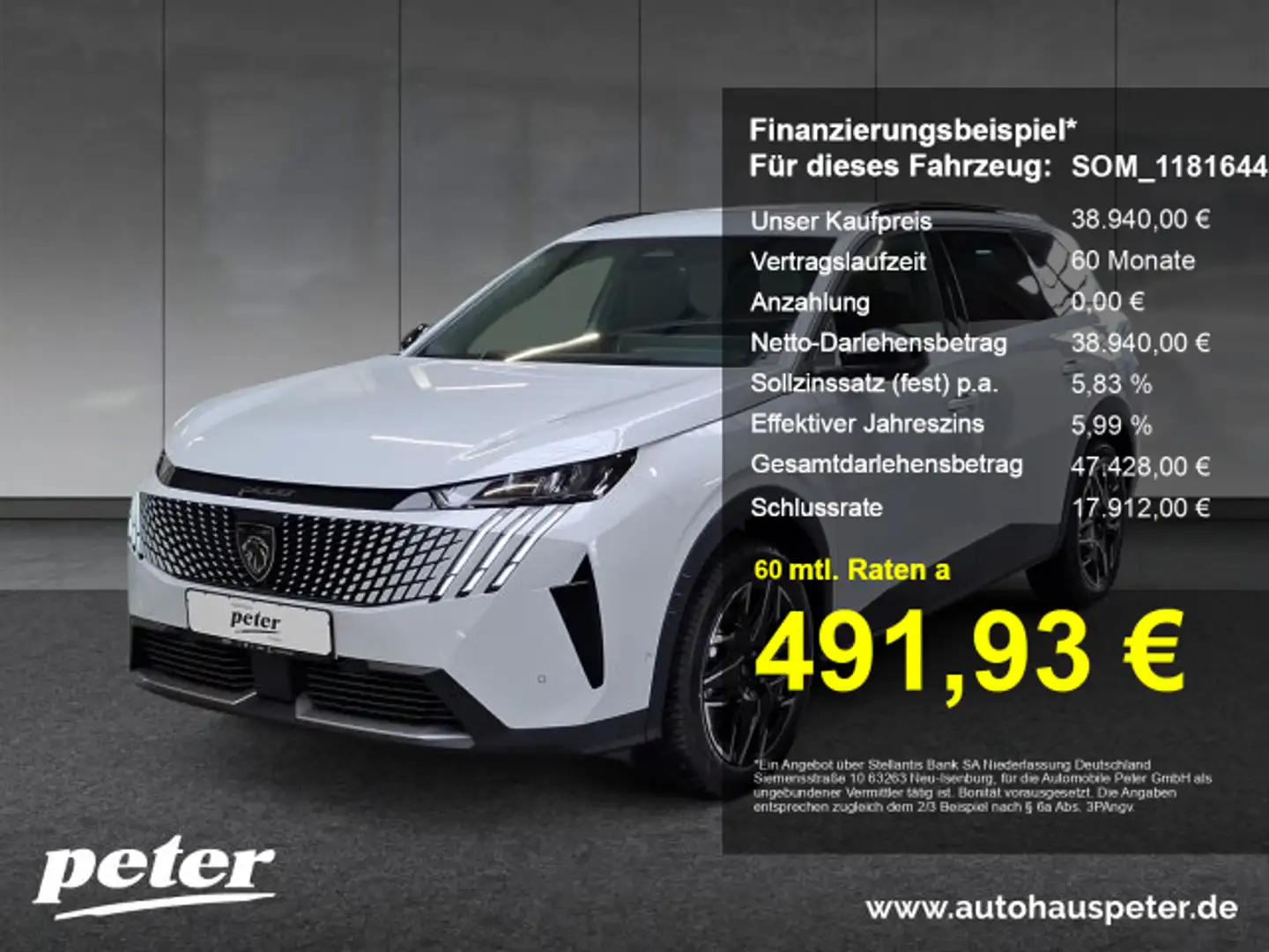 Peugeot 5008 5008 Allure Hybrid 136 Winter+Drive-Paket+Kamera Blanc - 1