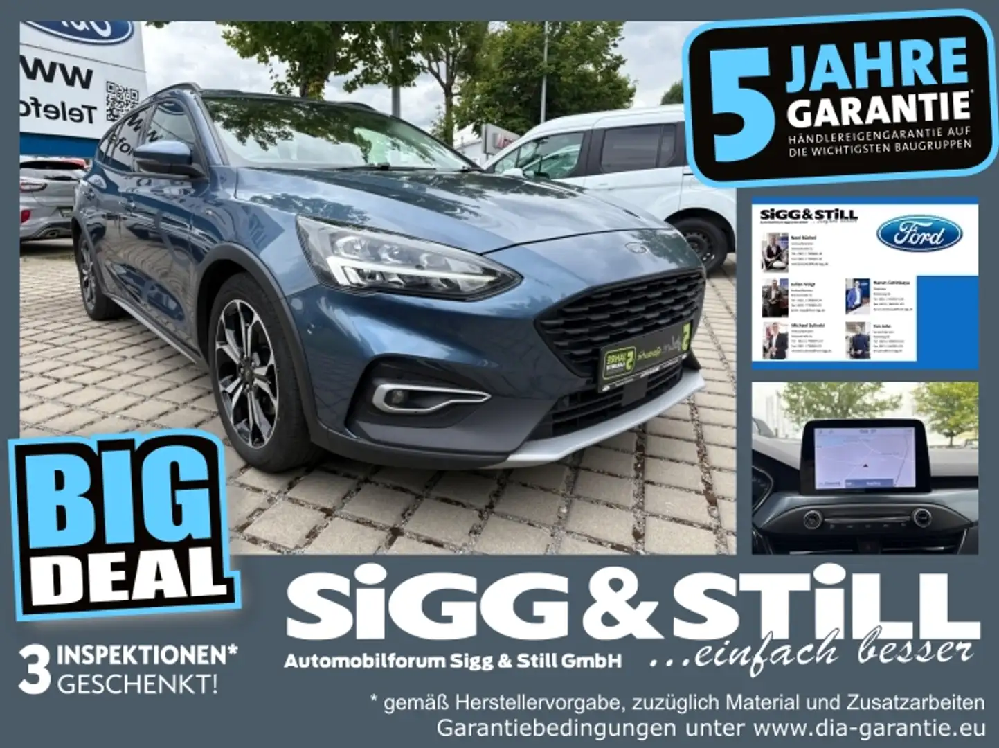 Ford Focus Turnier 2.0 Active AT LED*ACC*NAV*TWA*SHZ*CAM Blau - 1