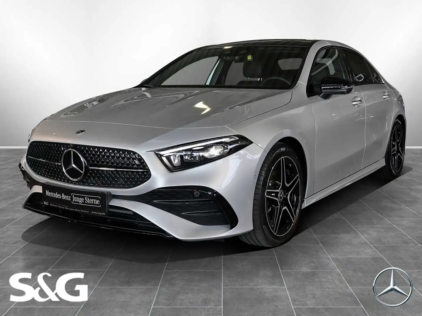 Mercedes-Benz A 220 d Limo AMG AHK+PANO+HEADUP+360°+DISTRONIC Серебристый - 1