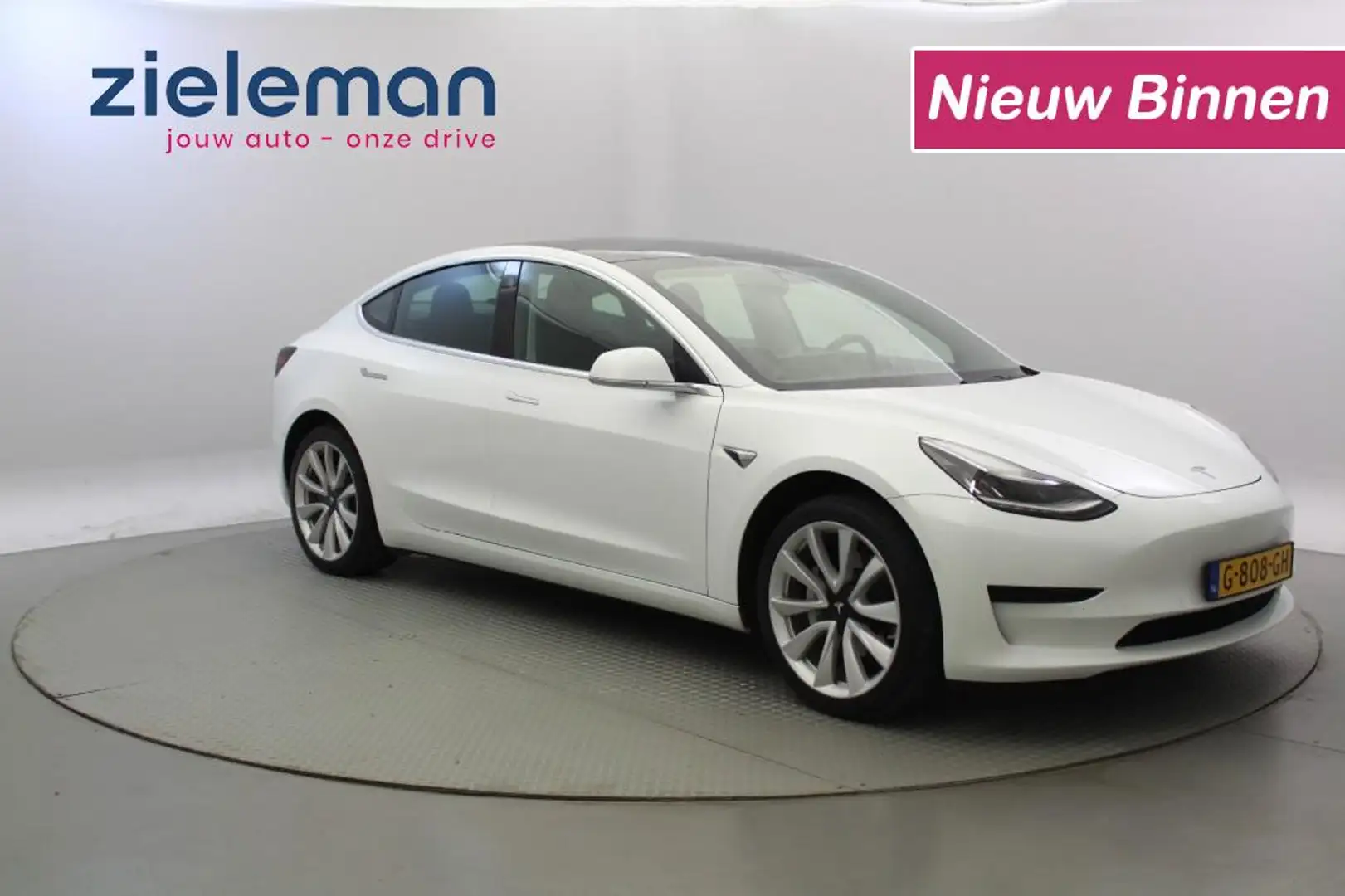 Tesla Model 3 Standard RWD Plus 60 kWh - panorama, Leer, Camera, Wit - 1