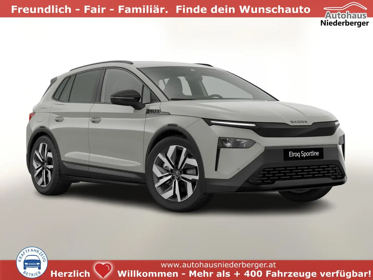Skoda Elroq 85 Sportl LED Nav WärmeP WinterP Clever 210 kW ... Grau - 1