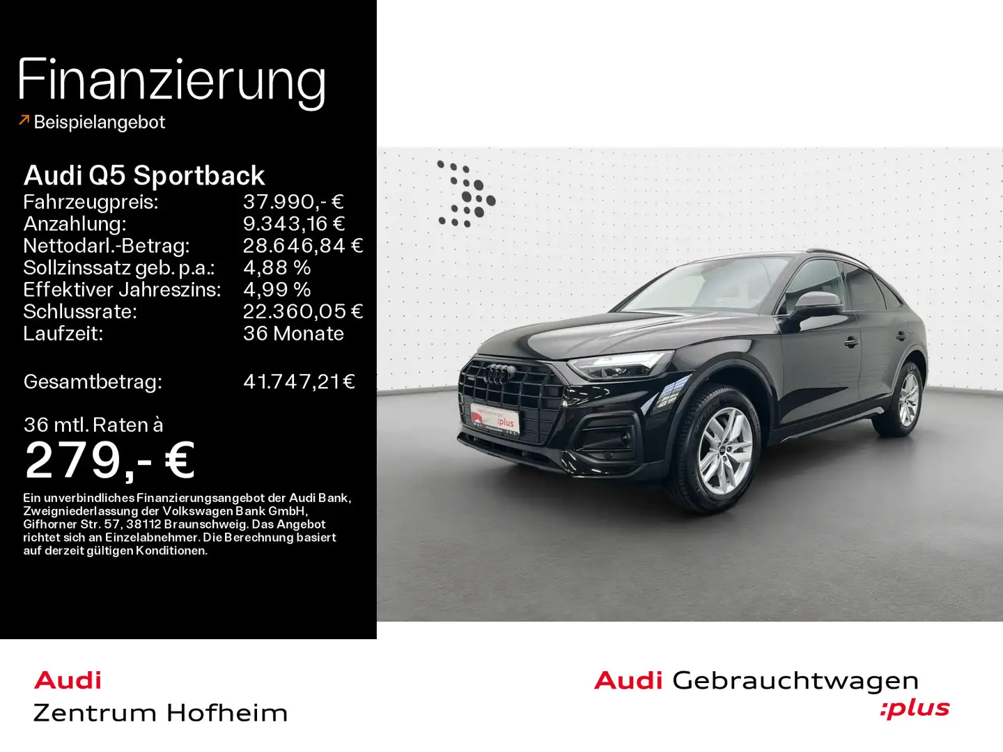 Audi Q5 45 TFSI qu advanced S tro*LED*Virtu Noir - 1