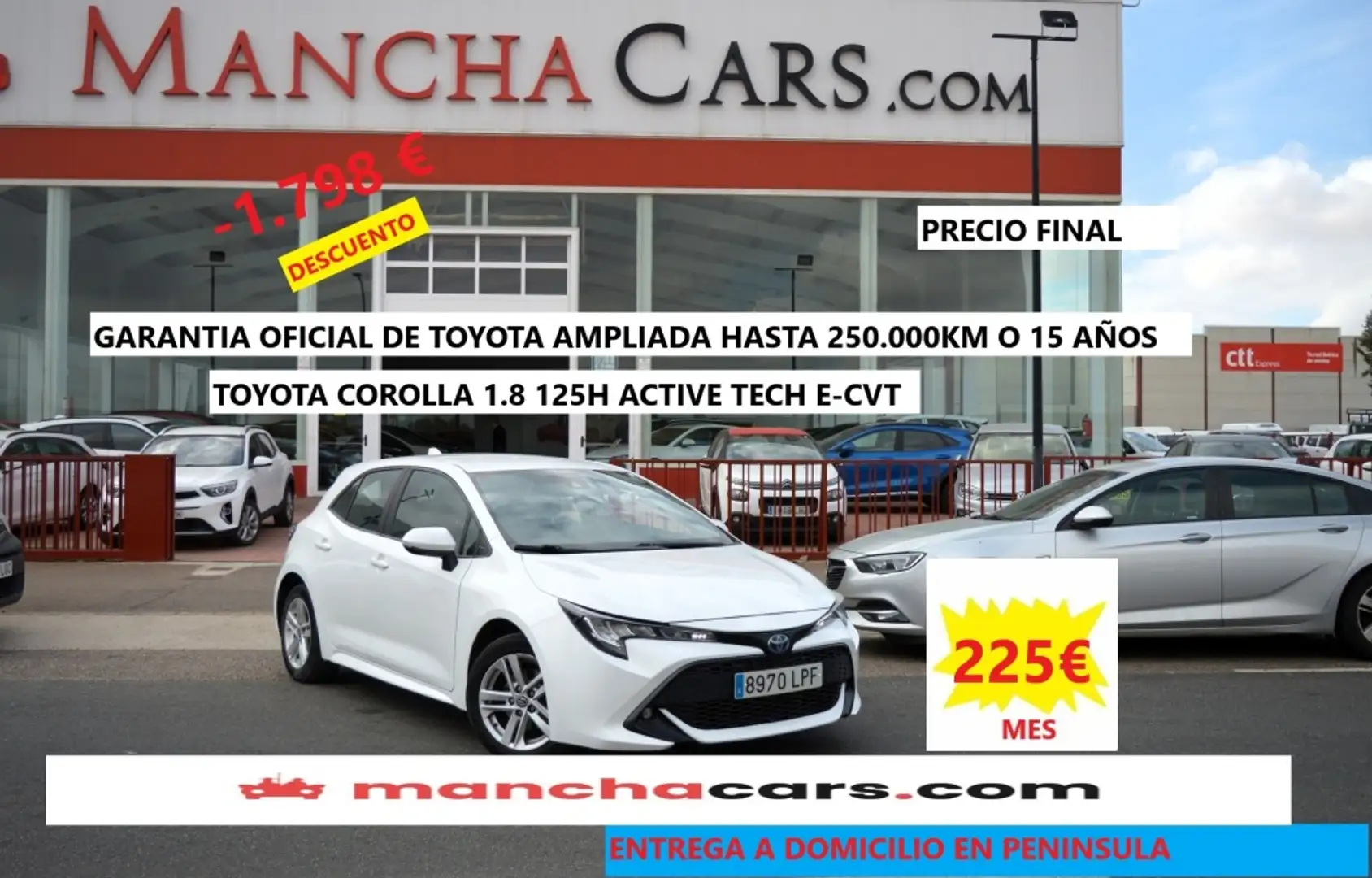Toyota Corolla 125H Active Tech Blanc - 1