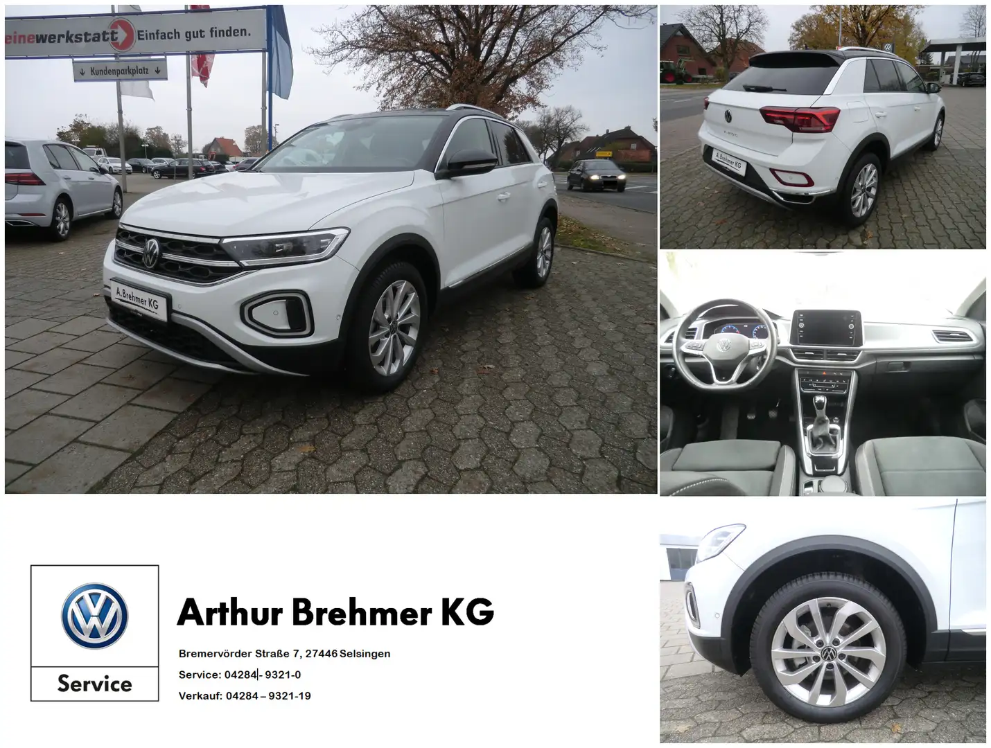 Volkswagen T-Roc 1.0 TSI  Style OPF ACC MASSAGE SHZ LED PLUS ASG 3J Weiß - 1