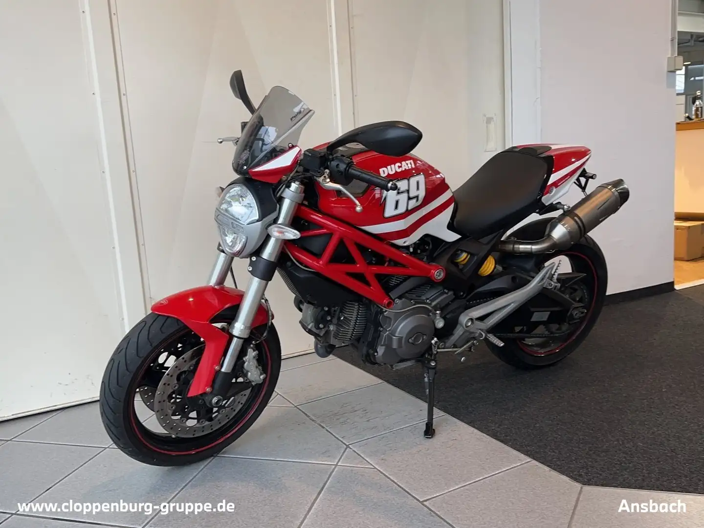 Ducati Monster 696 ABS; Sportauspuff;Rizoma Blinker Rot - 1