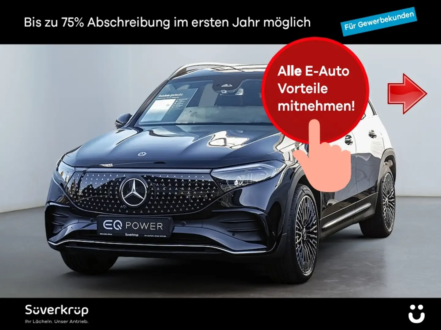 Mercedes-Benz EQB 350 4M , AMG BURM PREMIUM MEMO 360 DISTR PDC Schwarz - 1