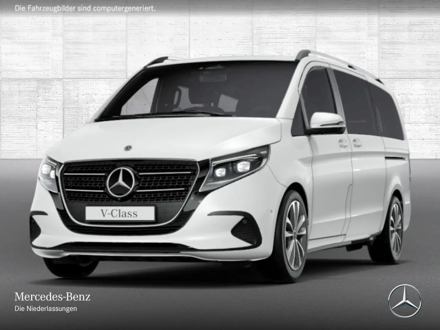 Mercedes-Benz V 300 d 4M STYLE+Allrad+9G+StandHZ+Klimaautom.+DIS Weiß - 2