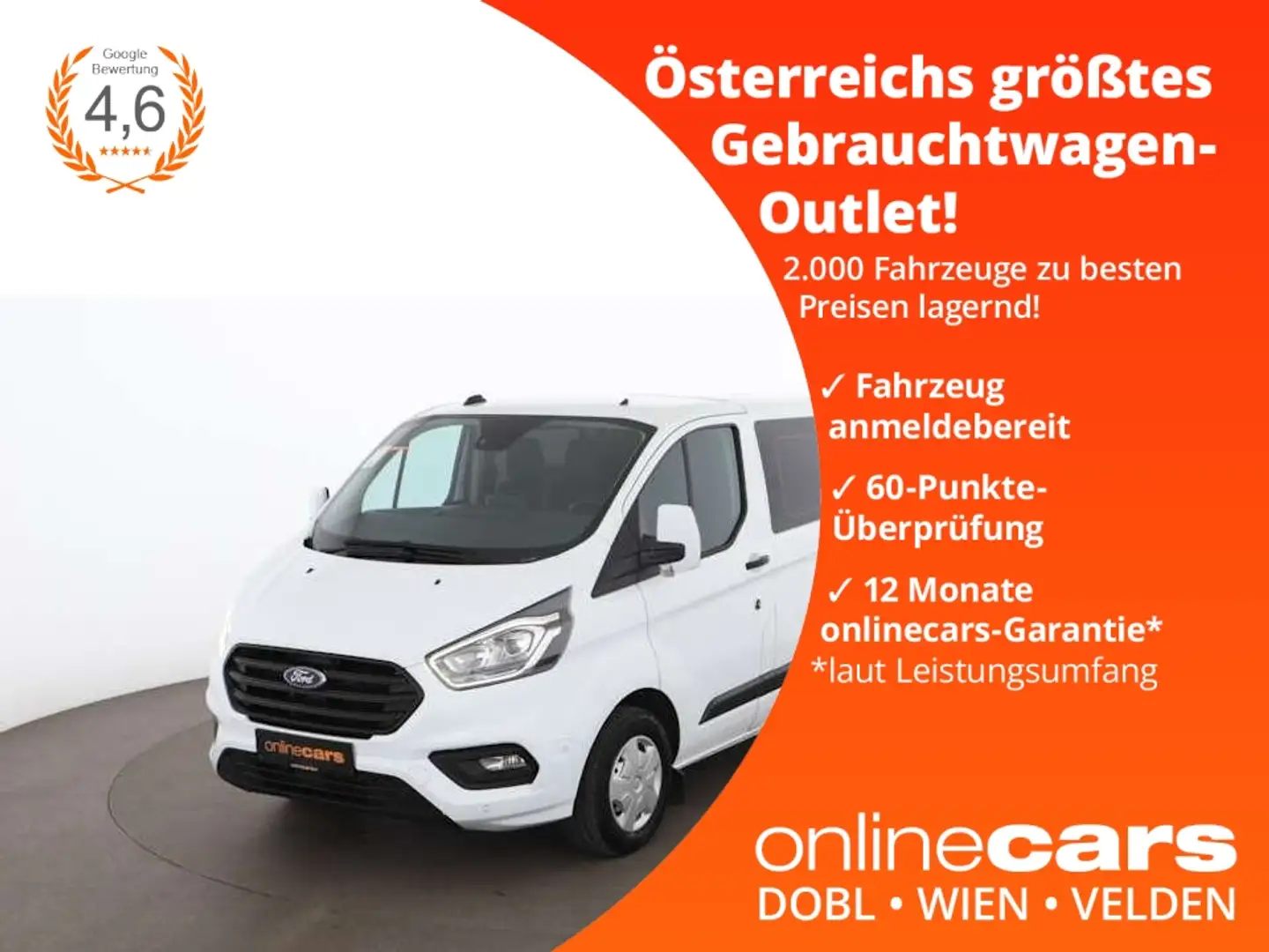 Ford Transit Custom 2.0 TDCi 300 L2 Trend 6-SITZ KLIMA Weiß - 1