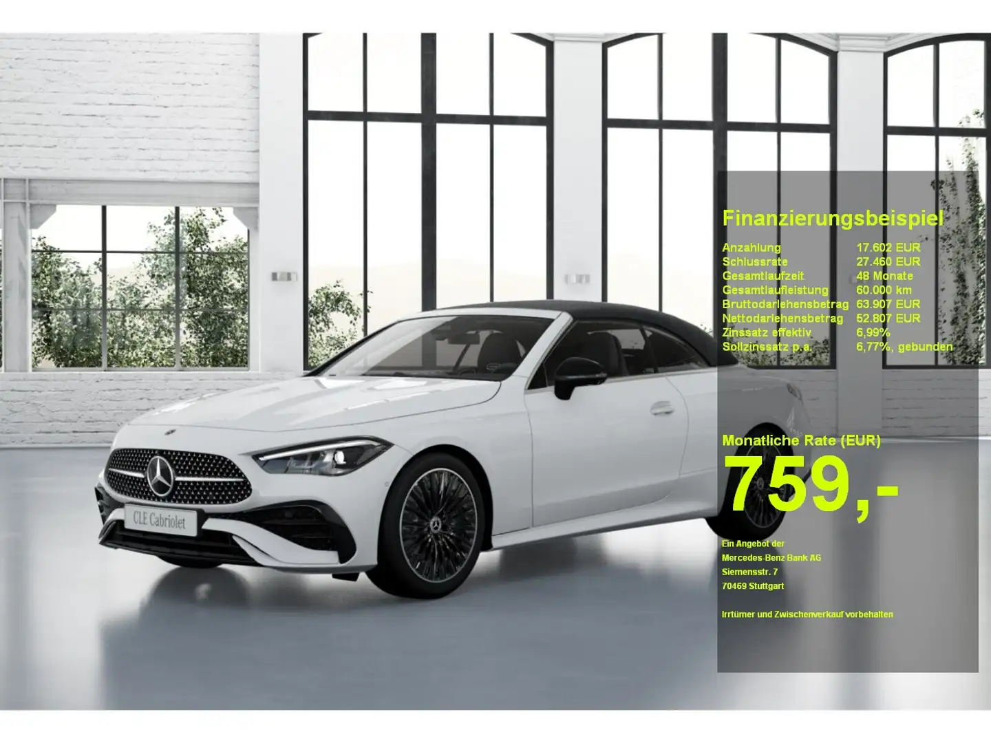 Mercedes-Benz CLE 220 d Cabriolet #AMG #NIGHT #360° #DISTRONIC Weiß - 1