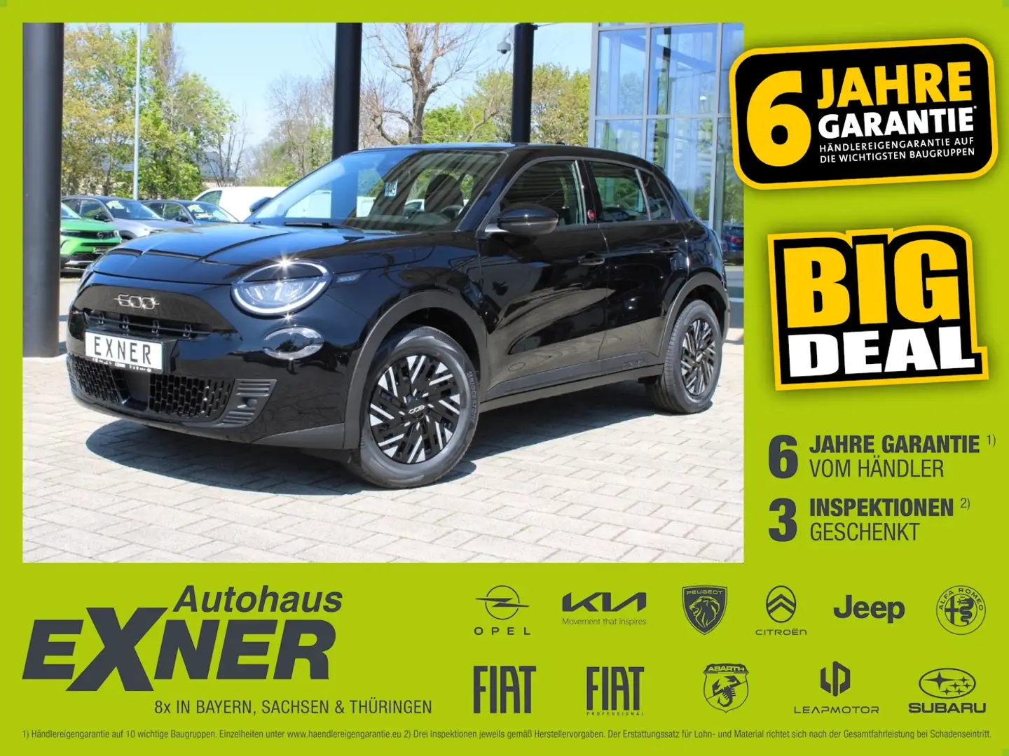 Fiat 600 Elektro RED LED, Klimaautomatik, Elektro Schwarz - 1